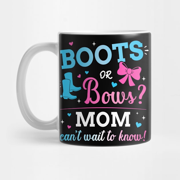 Gender reveal boots or bows mom matching baby party by Designzz